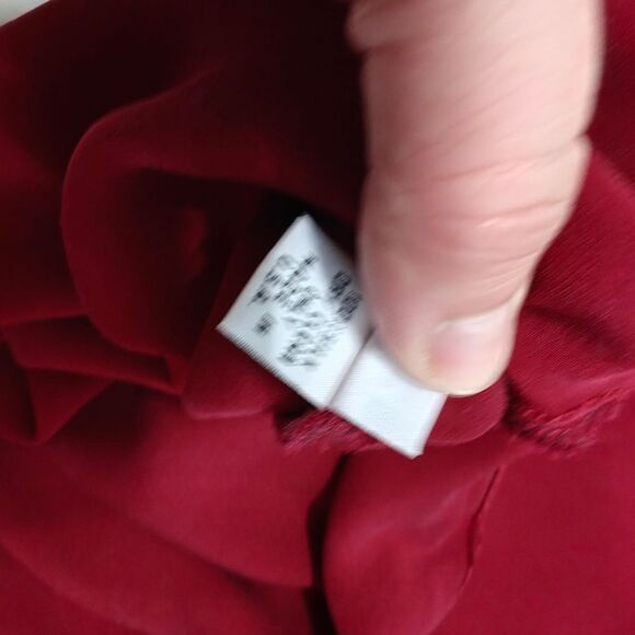 Salone De Couture 100% Silk Elegant Red Maxi Dress Sz M - Picture 9 of 10